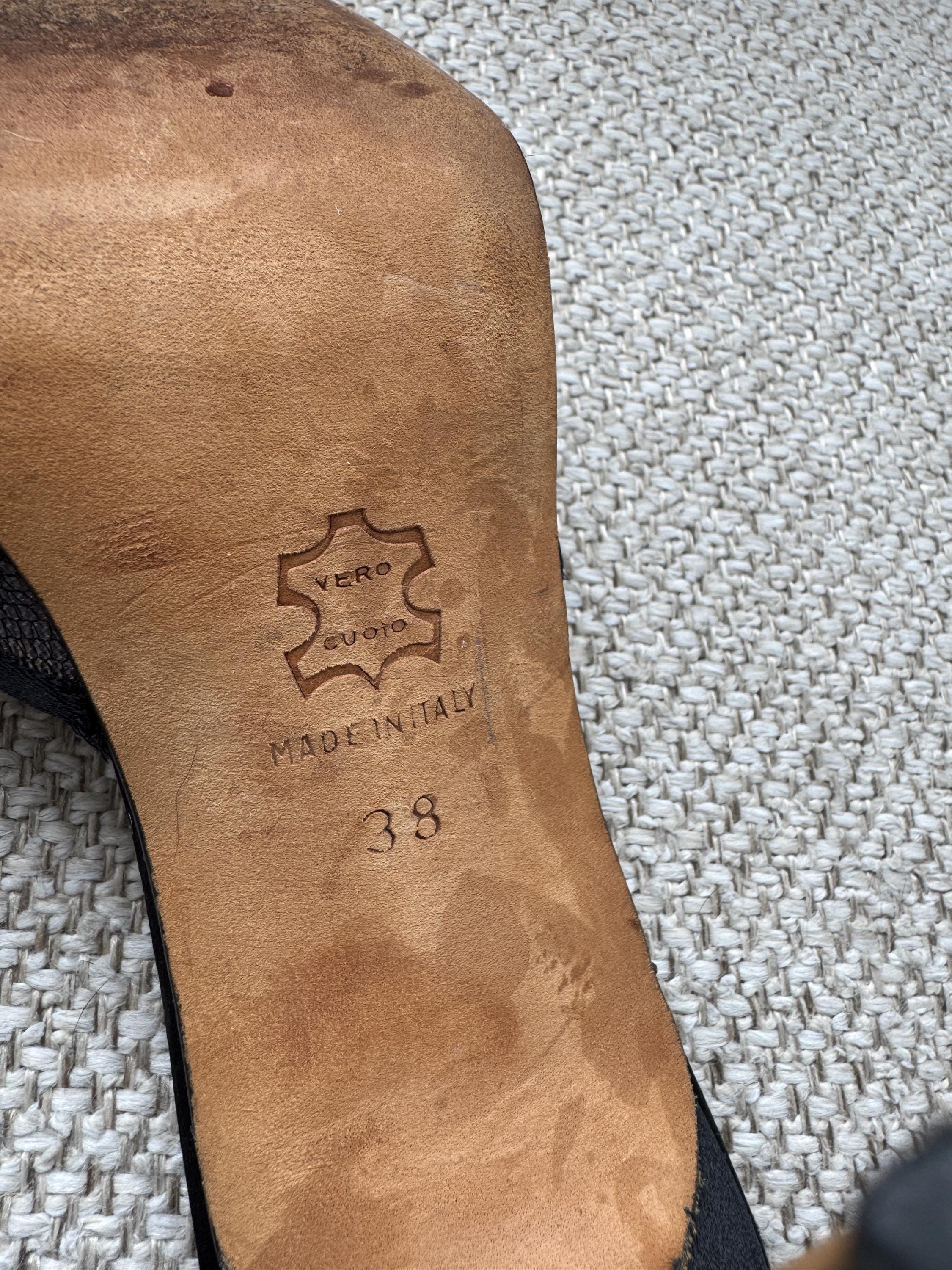 Vintage Manolo Blahnik Black Lace Mules – Rare Italian Designer Heels