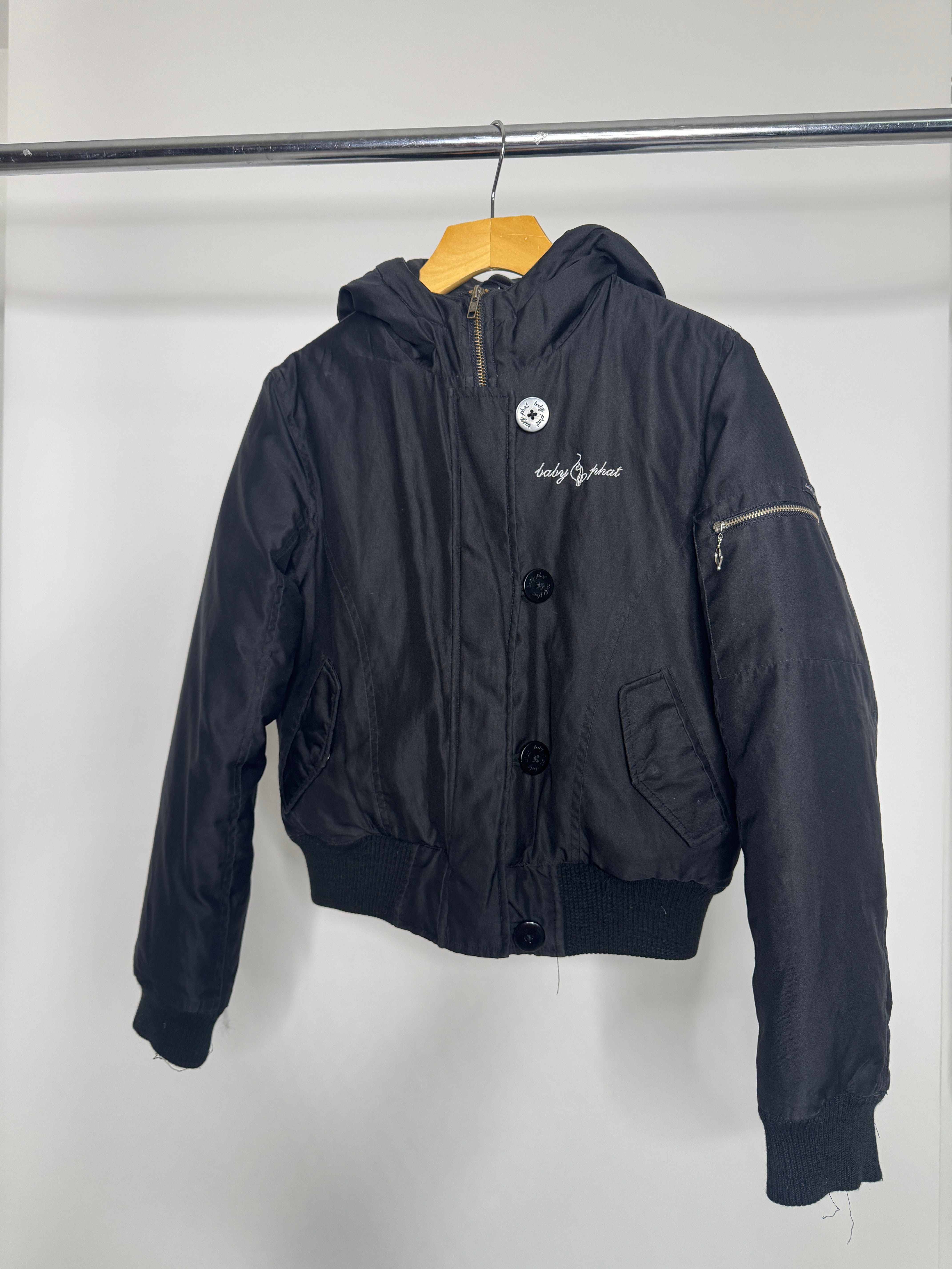 Rare Vintage Baby Phat Black Bomber Jacket
