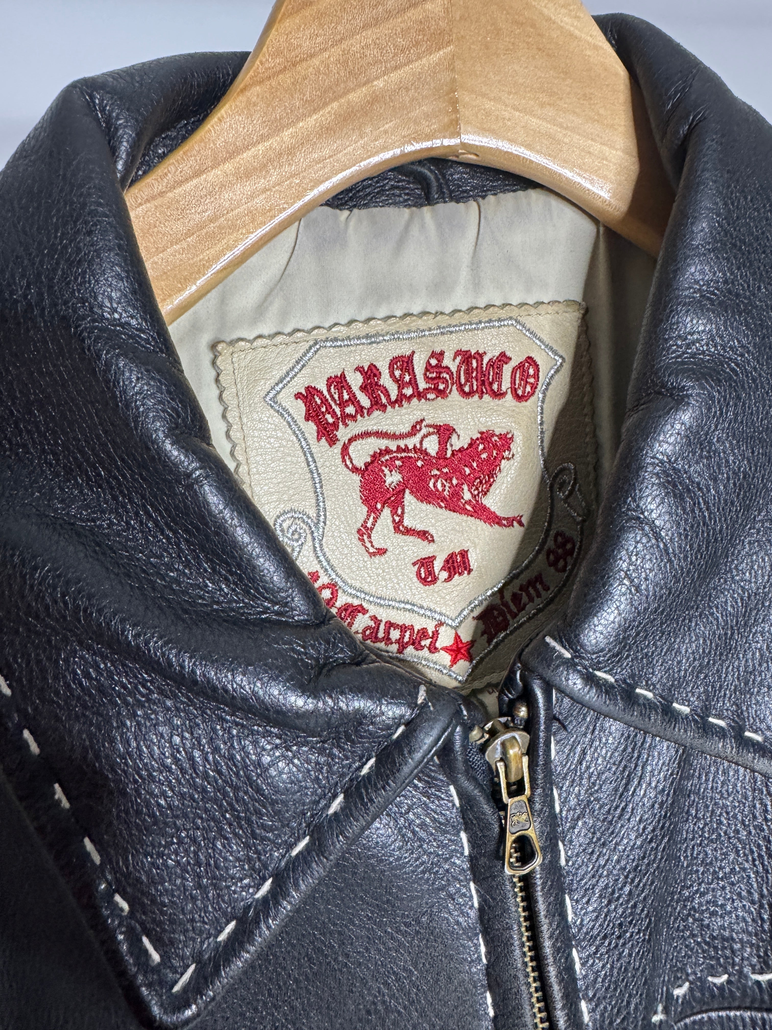Vintage Parasuco Black Leather Jacket