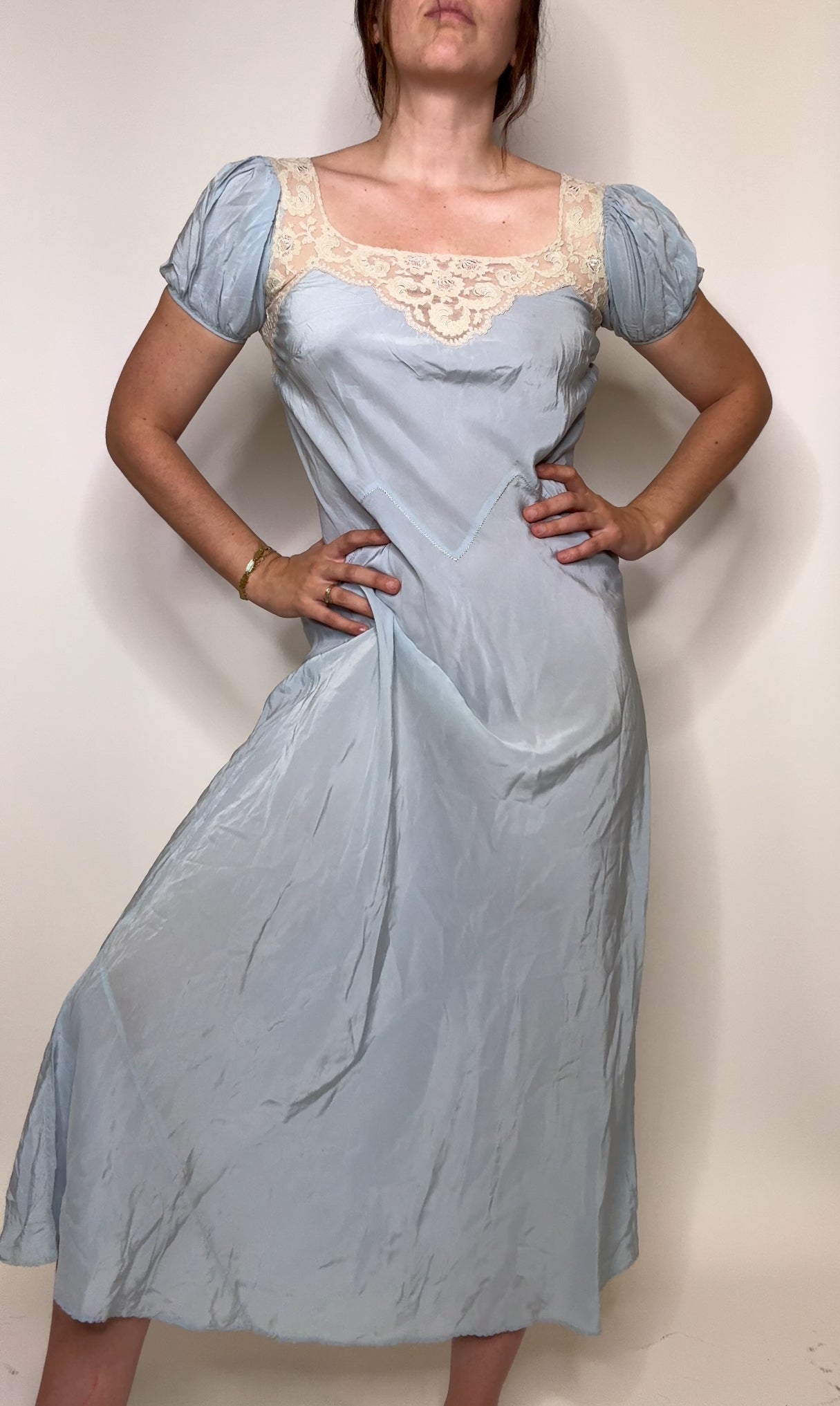 Vintage Poweder Blue Nightgown Dress