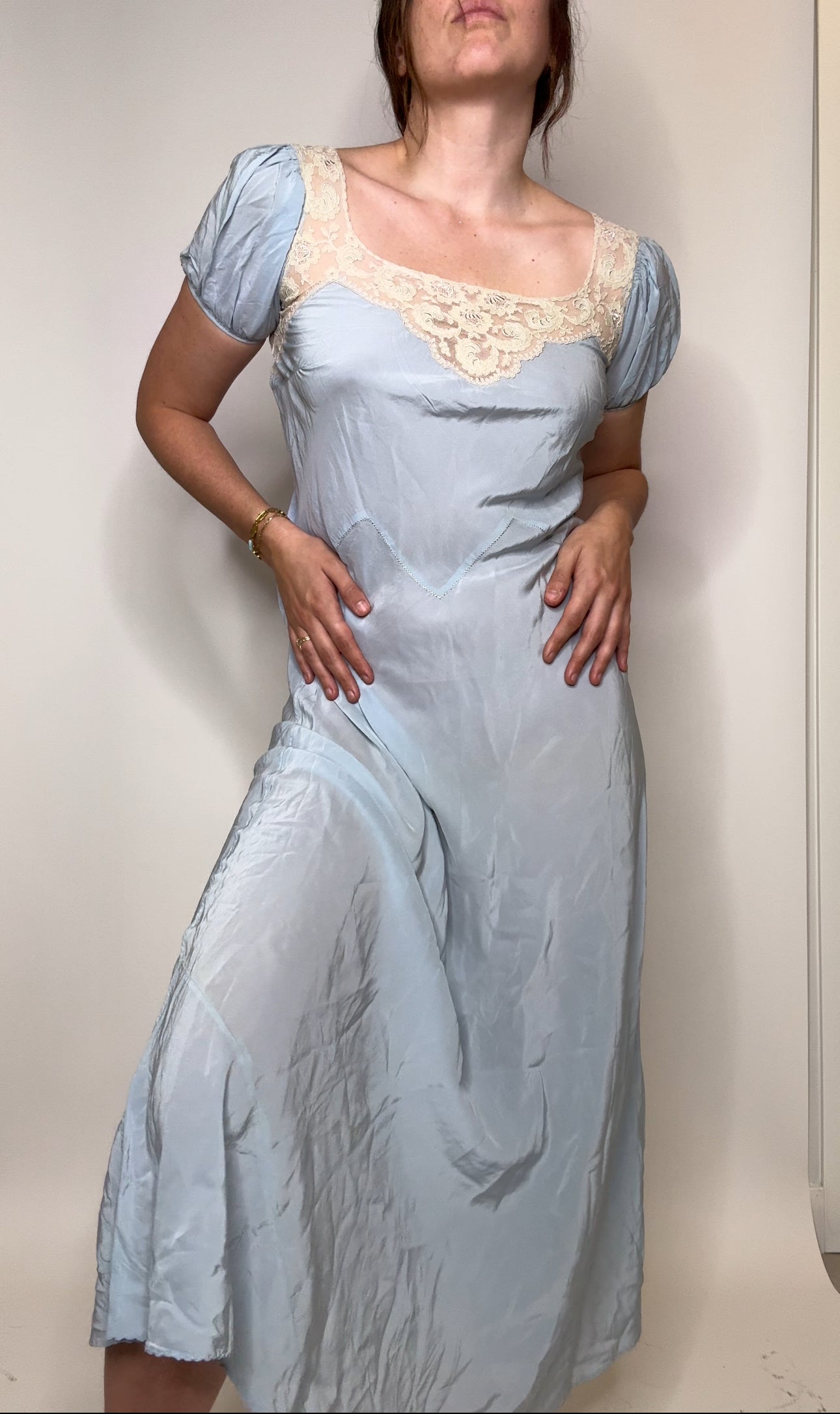 Vintage Poweder Blue Nightgown Dress