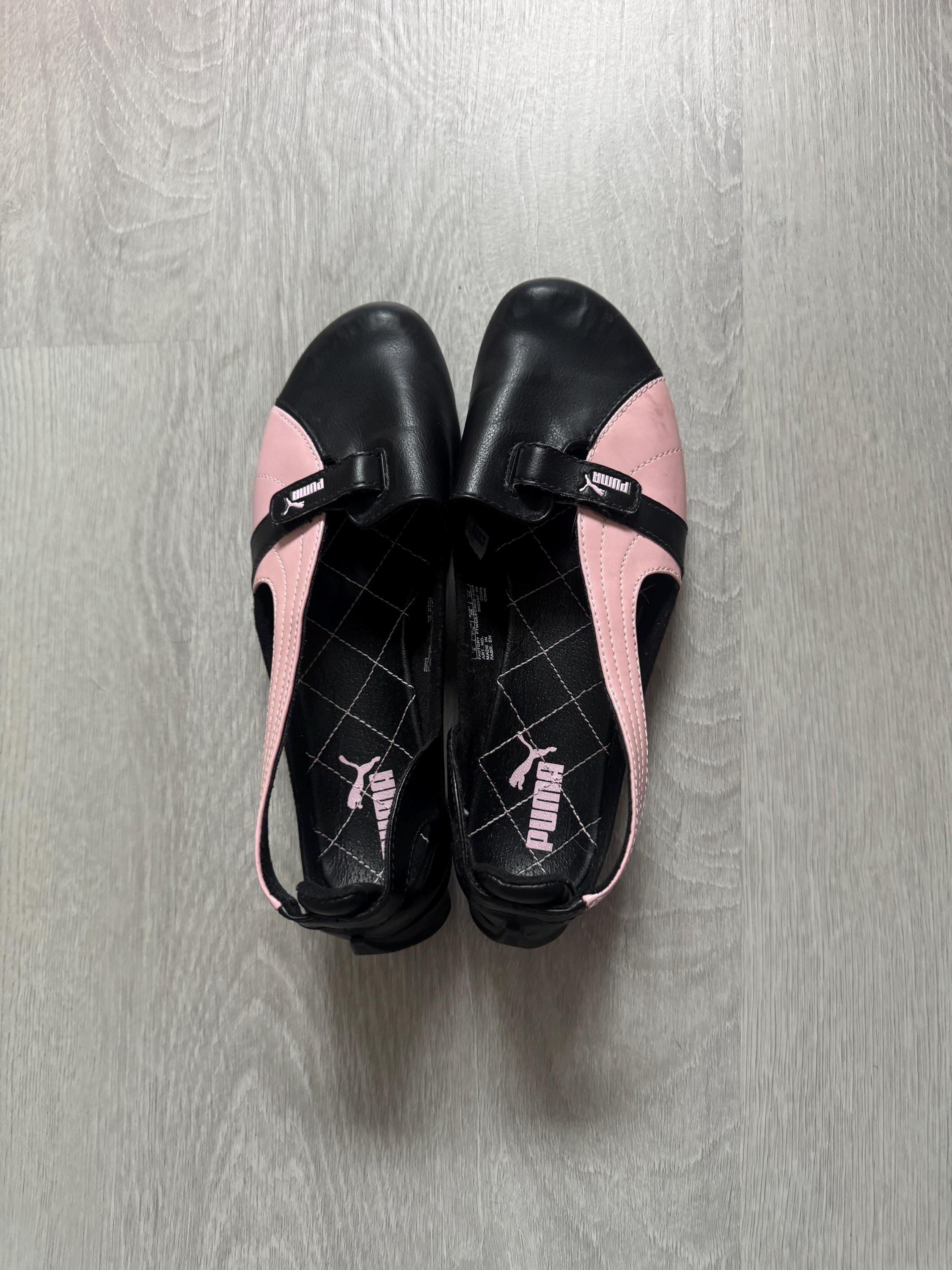 Vintage Puma Pink and Black Speedcat Sporty Flats