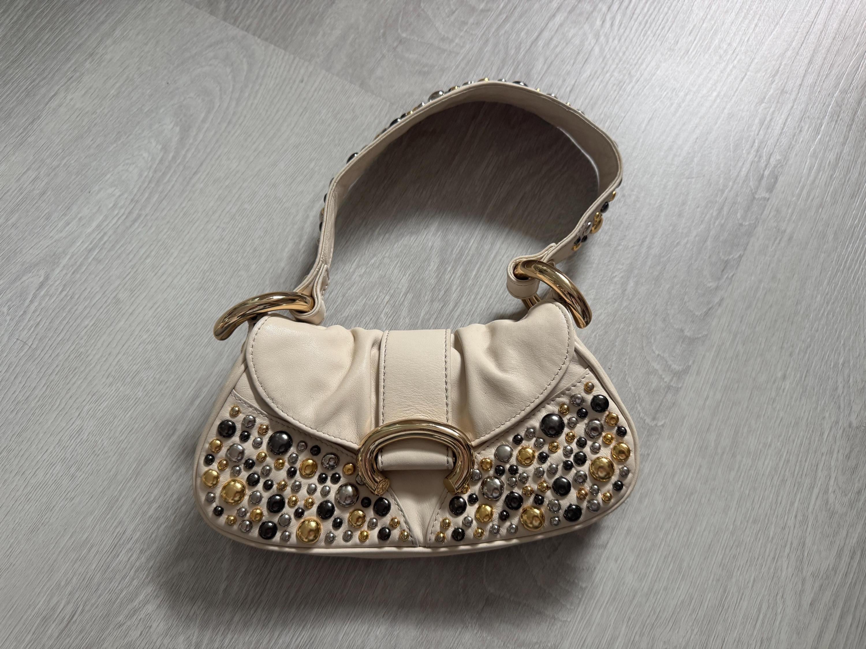 Vintage Francesco Biasia Brown Leather Shoulder Bag 2000s Italian Designer Handbag