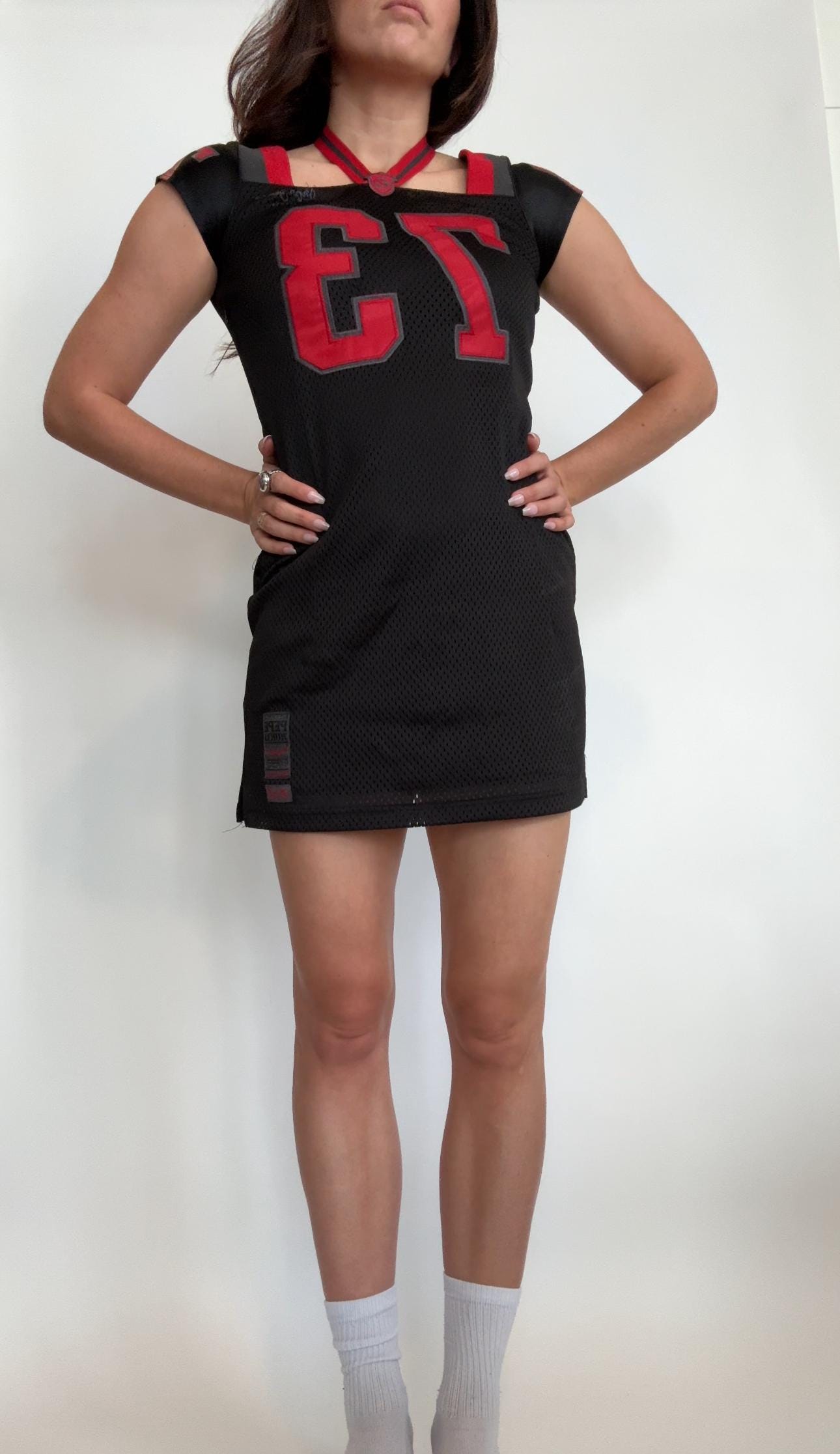 Vintage Pepe Jeans Jersey Mini Dress – Y2K Football Style Dress – Size S-M