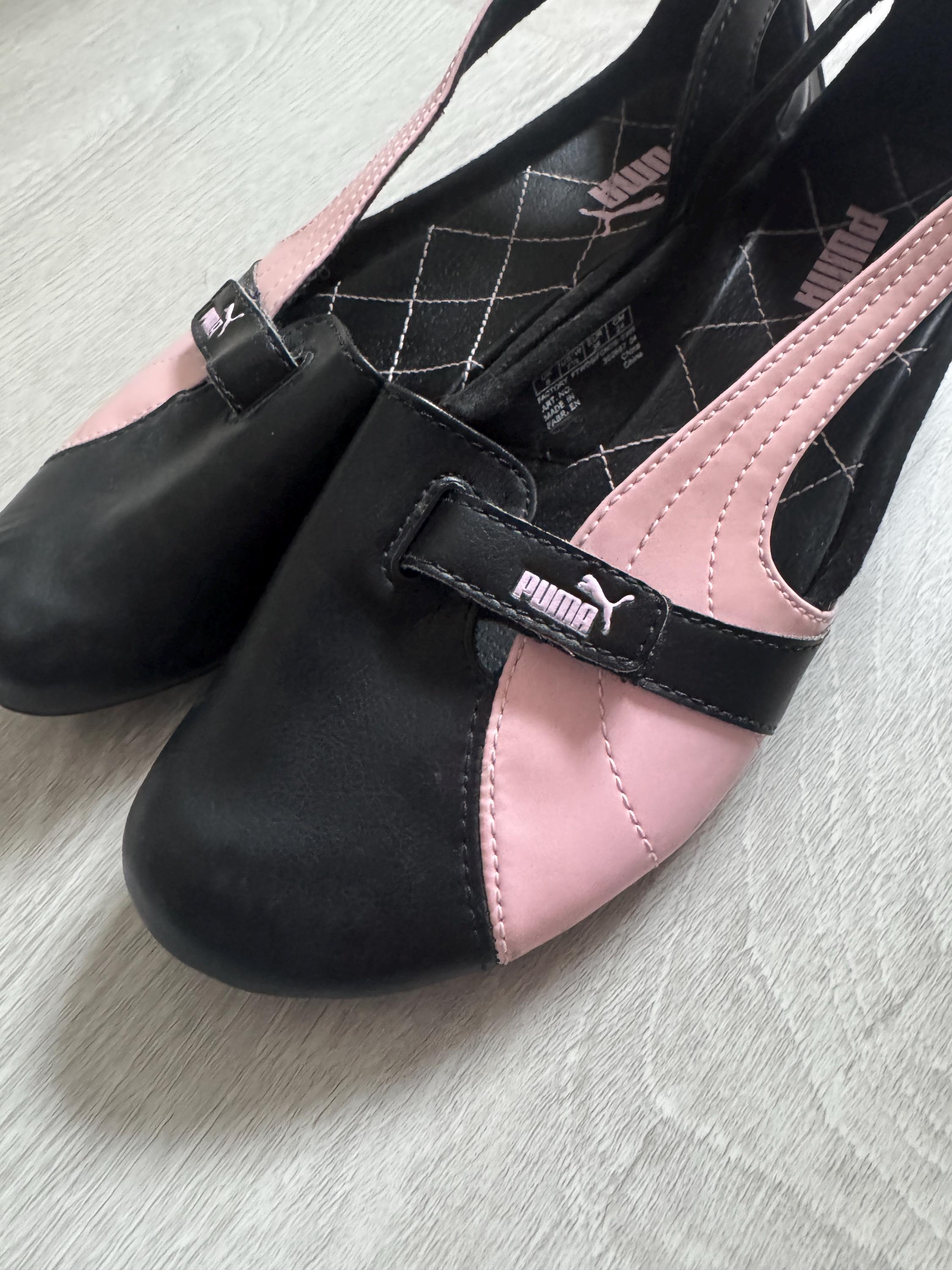 Vintage Puma Pink and Black Speedcat Sporty Flats