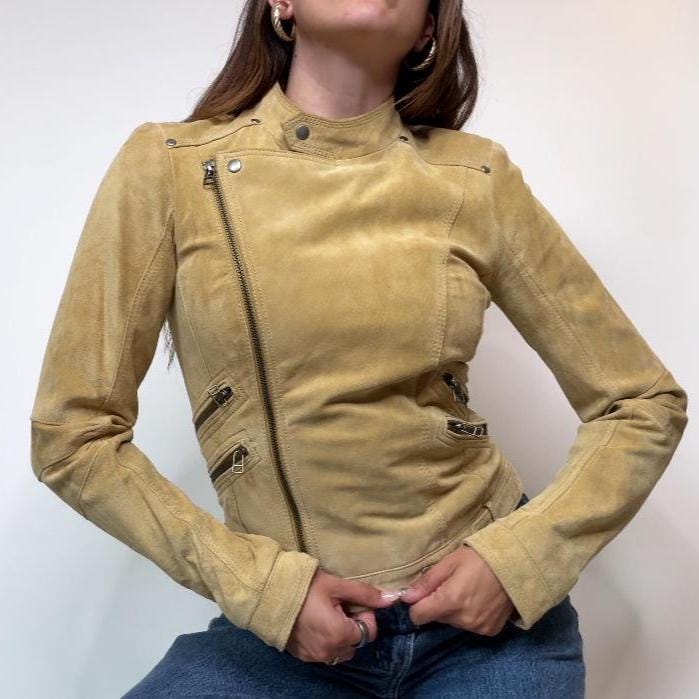 Danier Vintage Suede Moto Jacket