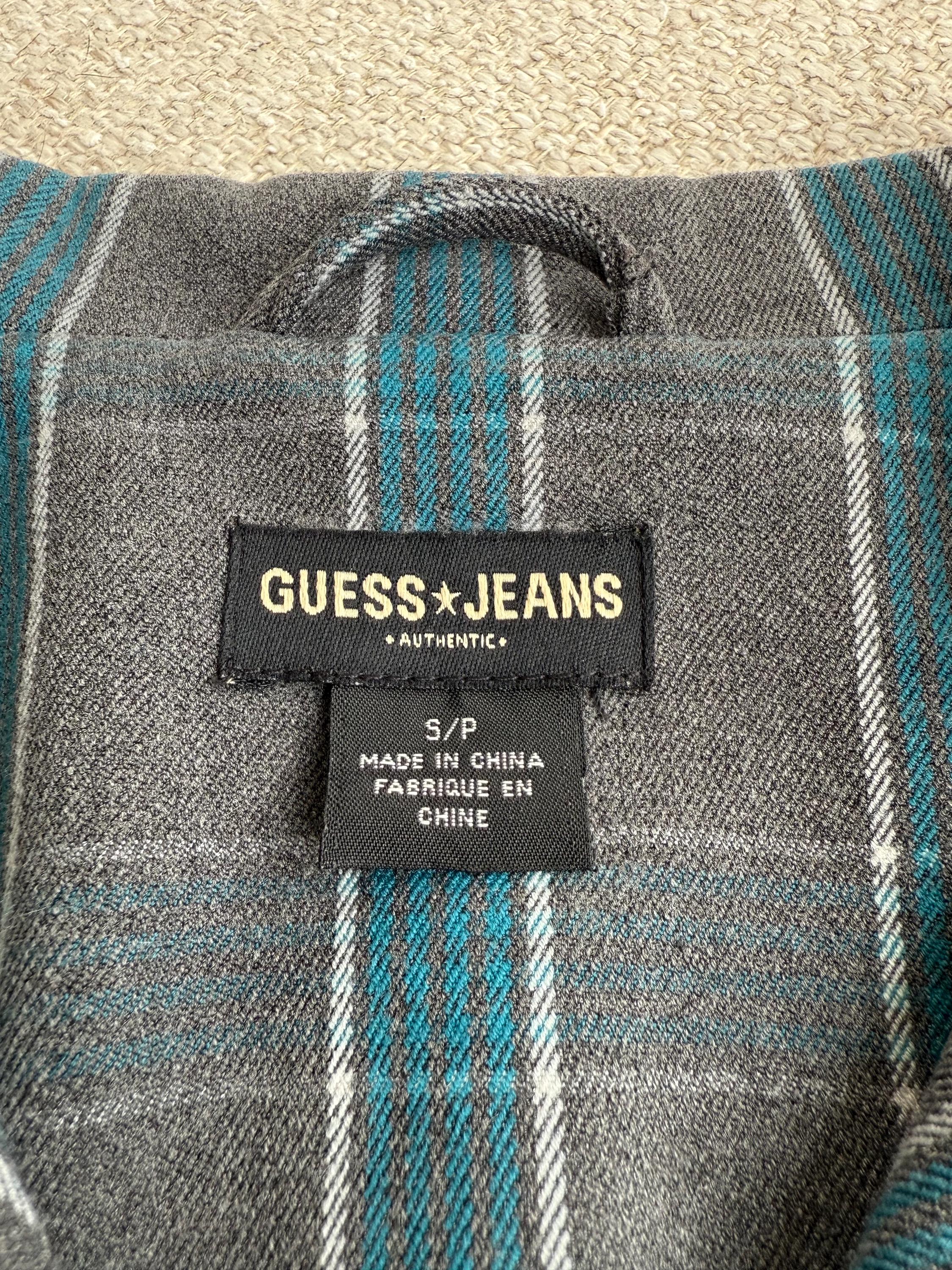 Vintage Guess Plaid Mini Skirt Set – 90s Cropped Jacket & Bodycon Dress