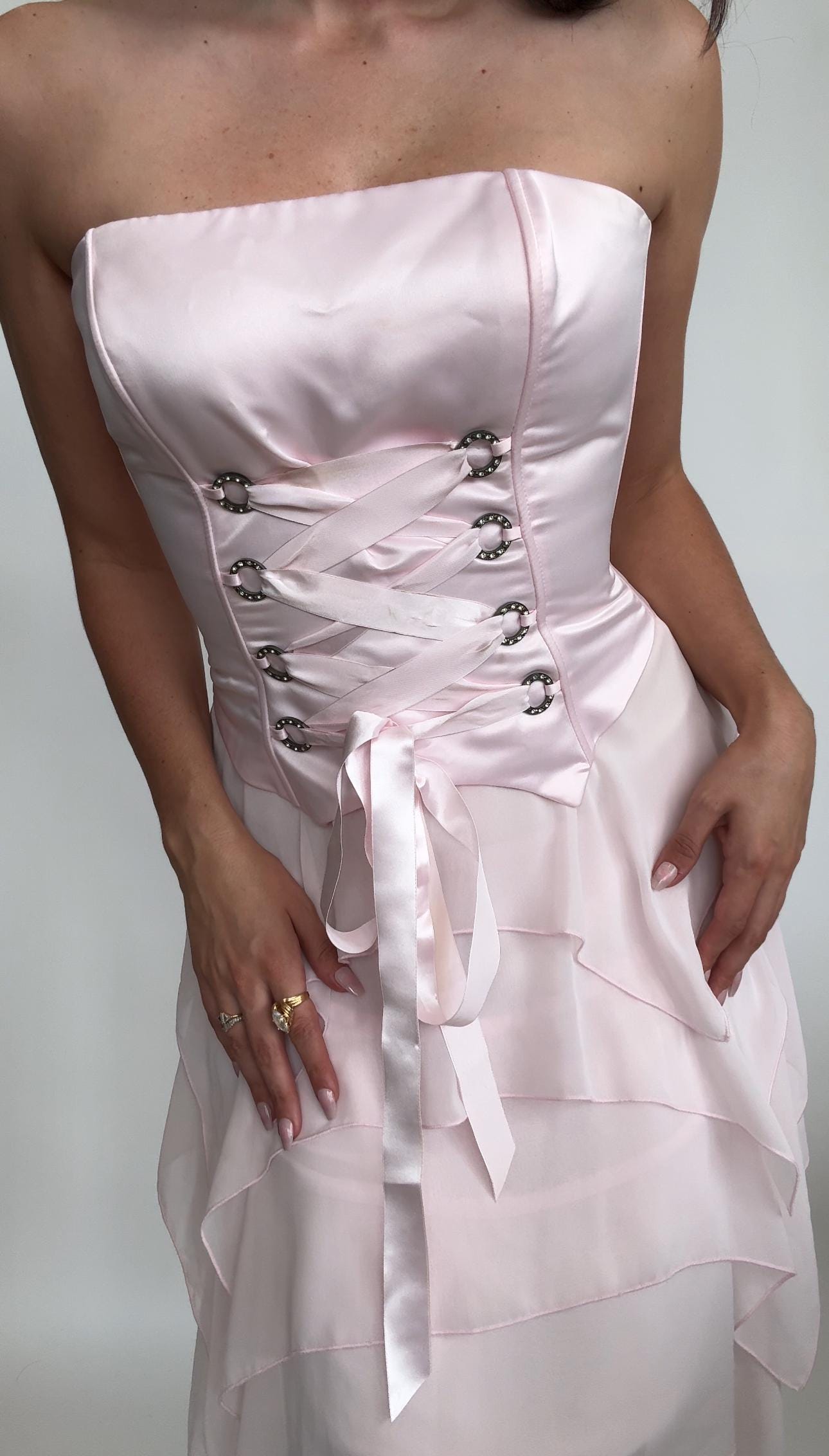 Vintage Pink Jessica McClintock Corset Gown