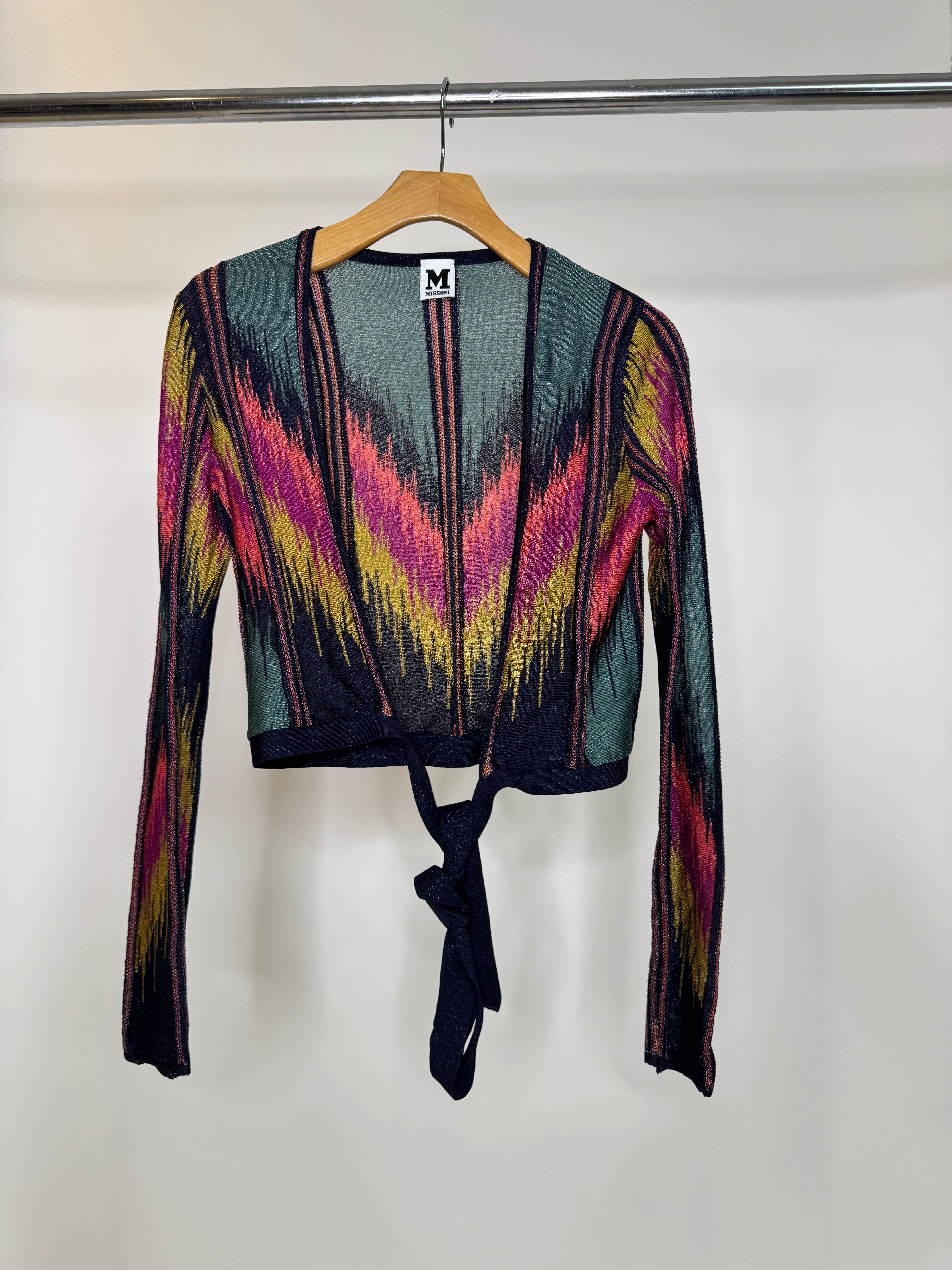 Vintage Missoni Deep-V Knit Wrap Top