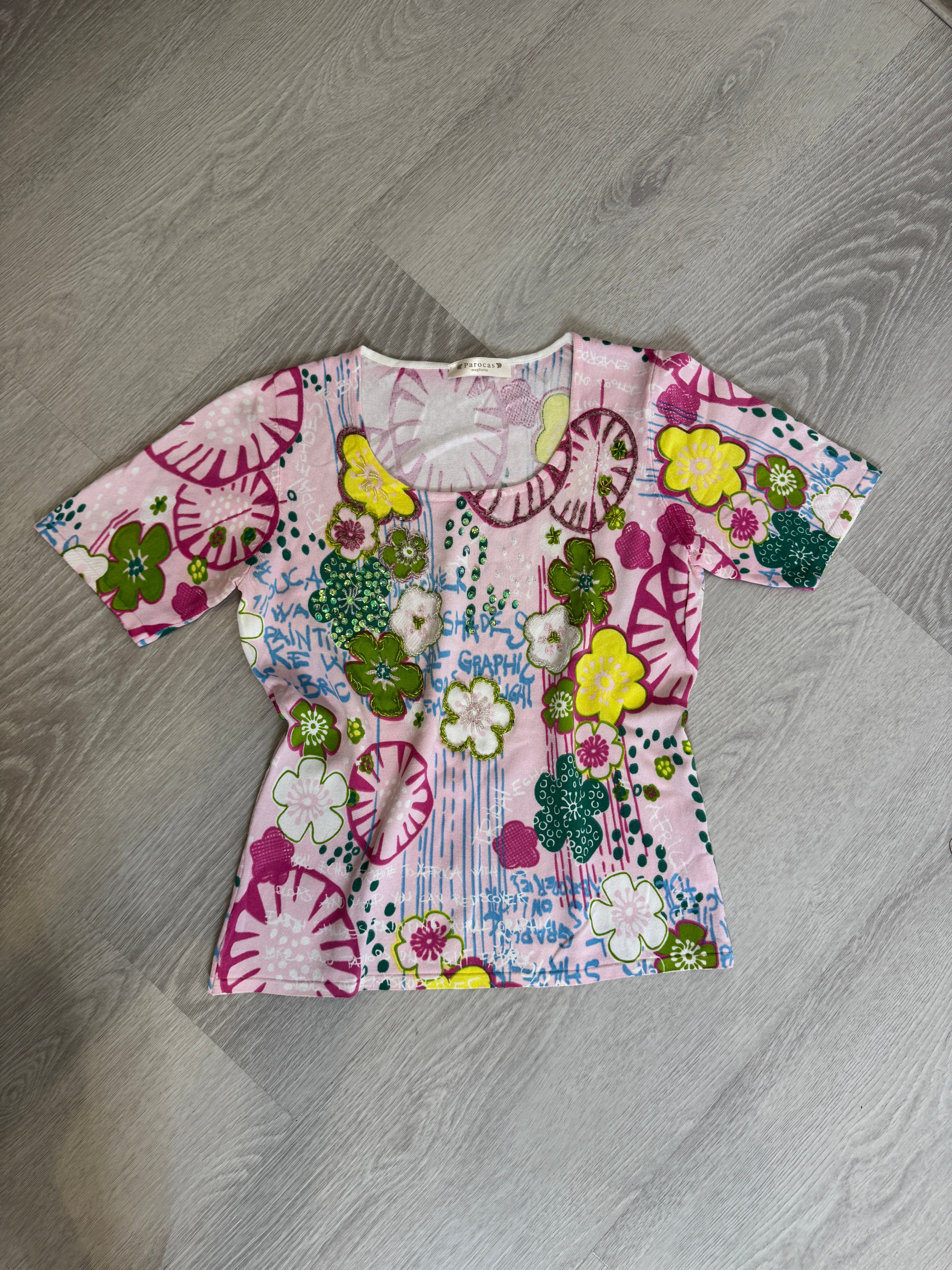 Vintage Y2K Parocas Graphic Tee
