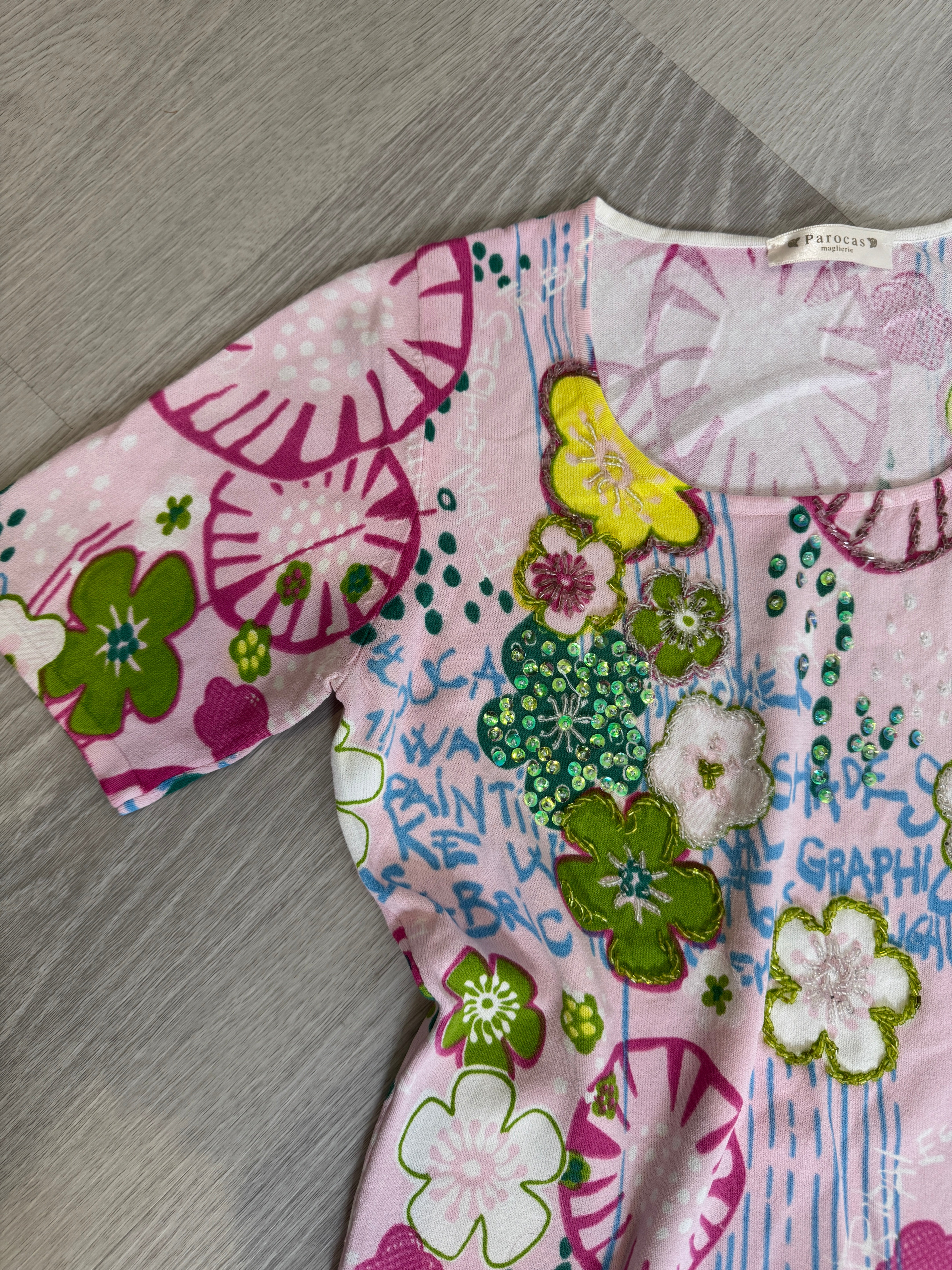 Vintage Y2K Parocas Graphic Tee