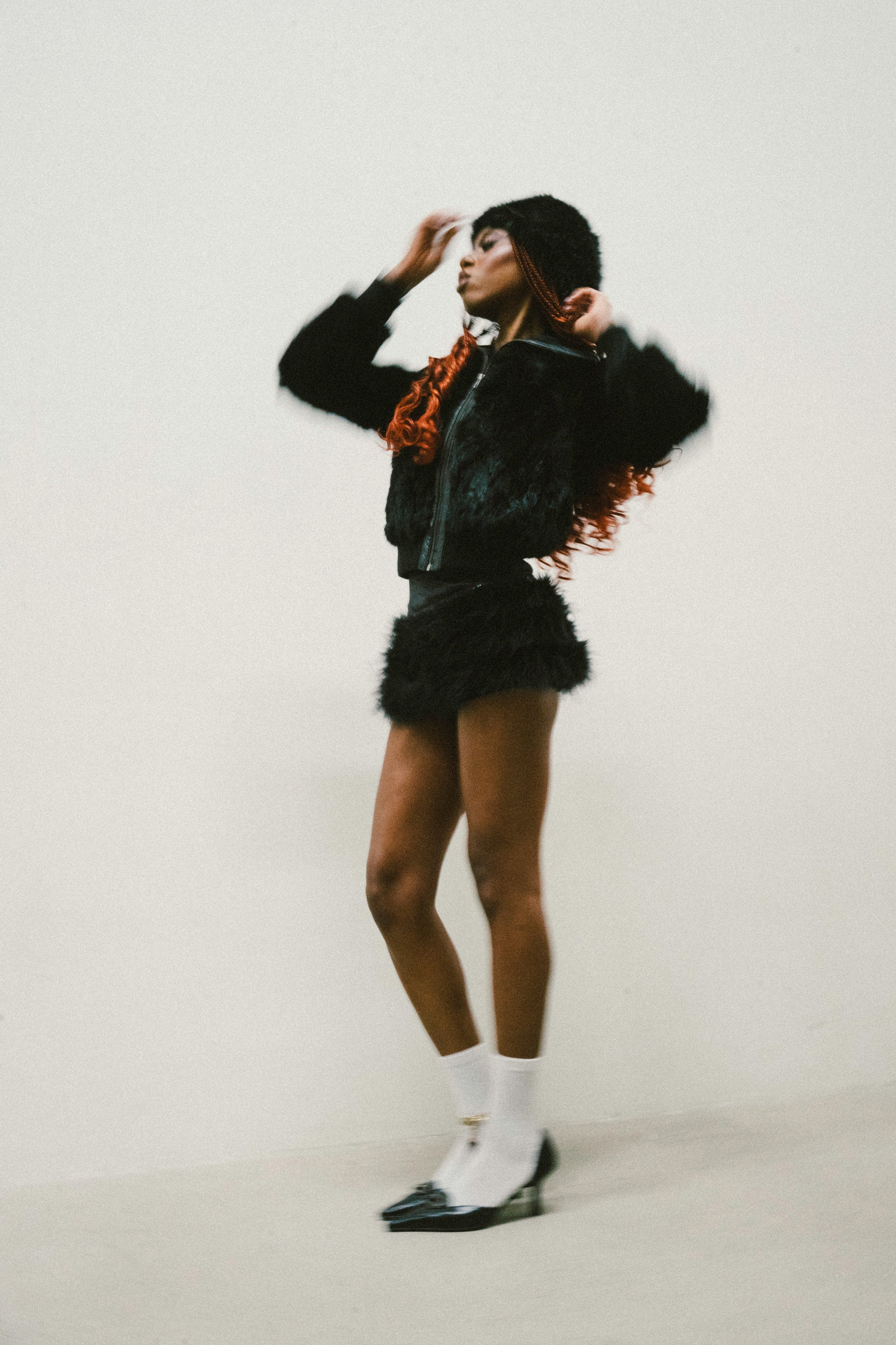 Vintage Black Fur 3-Piece Set