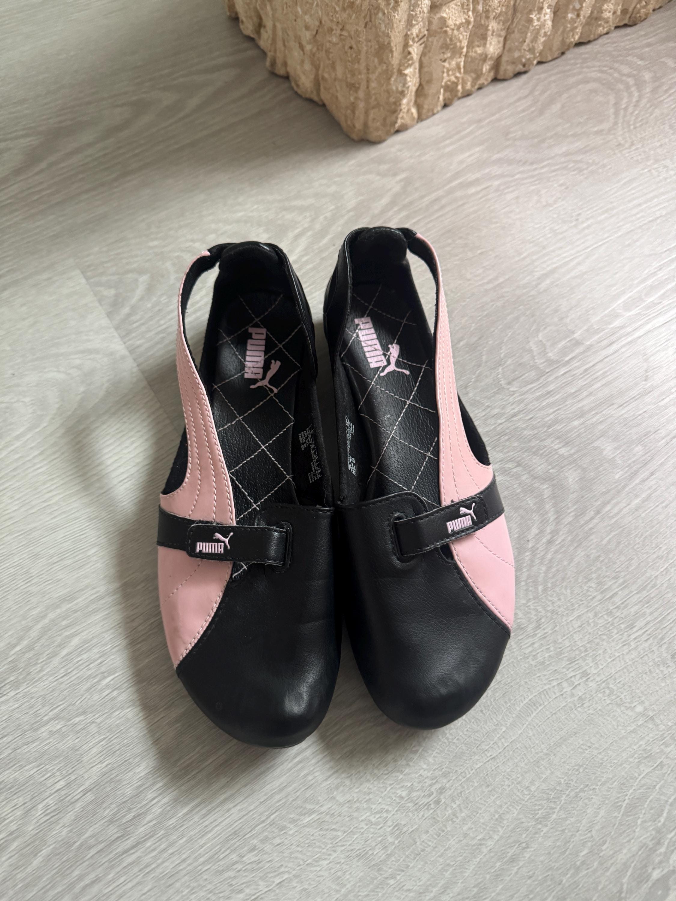Vintage Puma Pink and Black Speedcat Sporty Flats